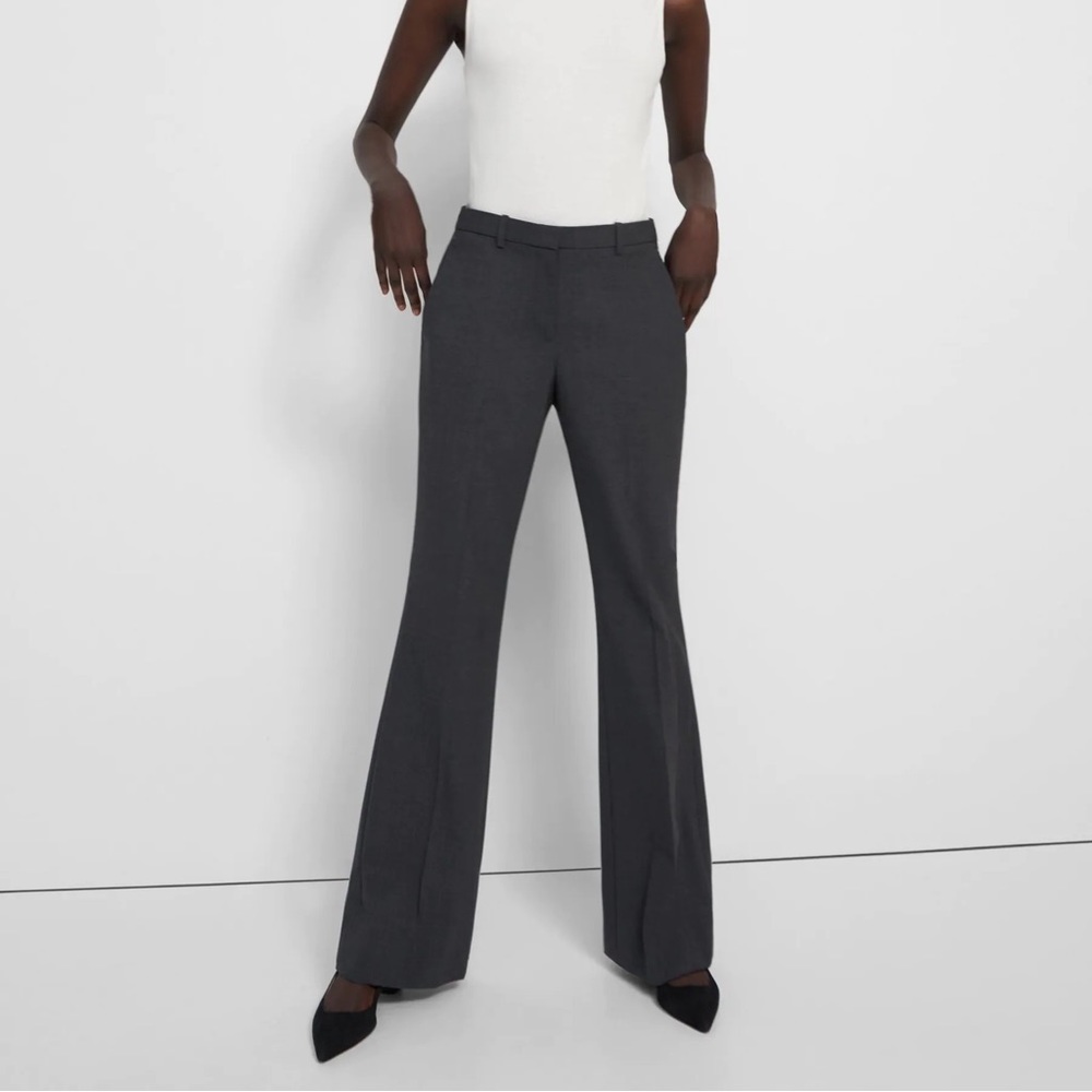 Theory trousers wool gray size 2 Demetria